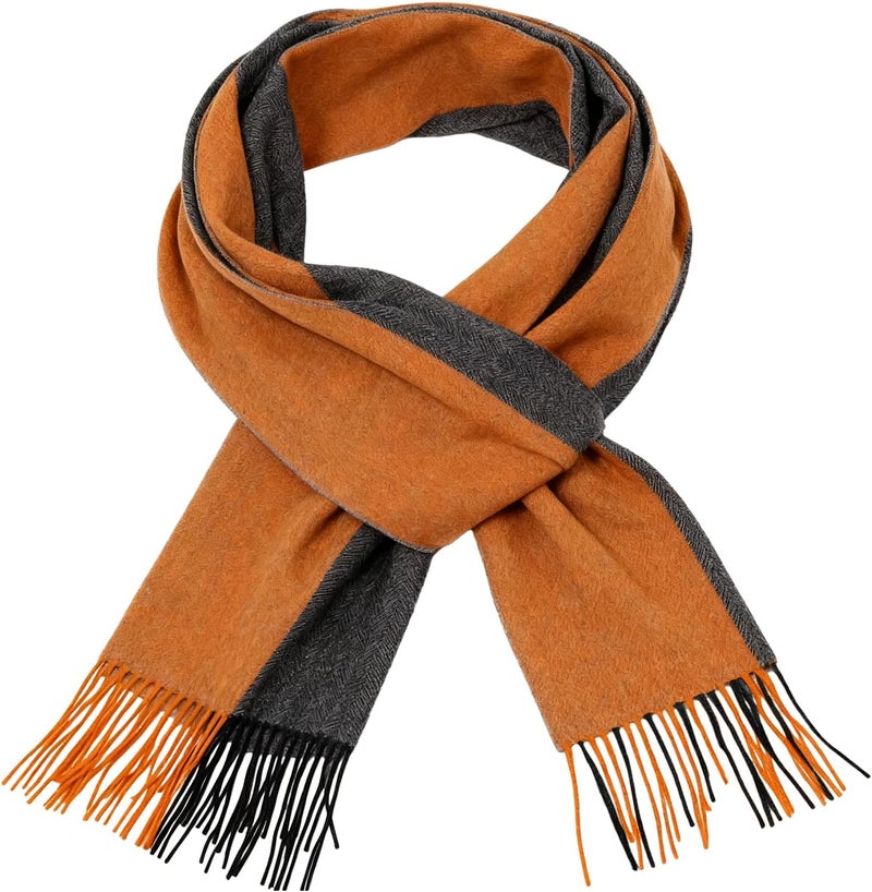 SKNSOFT Winter Wool Plaid Scarf for Men,Women Fashion Tartan Wrap Checkered Scarves - Image 1